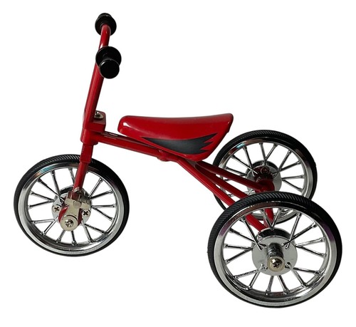 Red miniature tricycle motif - red,